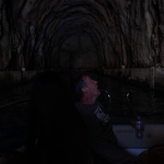 Submarine tunnel entrance with a guest admiring the stunning tunnel with Good Hope Tours