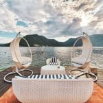 Beach Bar Pirates Perast. Located 25 minutes boat ride from Kotor, it offers a small pebble beach with a bar, drinks and music. It is a very convenient option because it is located right at the exit from Perast, near the local bus stop. You can visit the local maritime museum, walk along the sea, explore the winding streets of Perast and have a swim all within a short period of time.