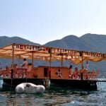 Underwater Aged Wine Kotor floating bar. To try out this unique tasting experience, you will not need scuba diving equipment, just your curiosity and a speed boat. It takes about 20 minutes to get there by boat, if you leave from Kotor. You really have to watch out, as you can easily miss this hidden gem. The idea of the owners was to create a small oasis, out of the way of the masses, where you can sit back and take in the sights and the experience in peace.